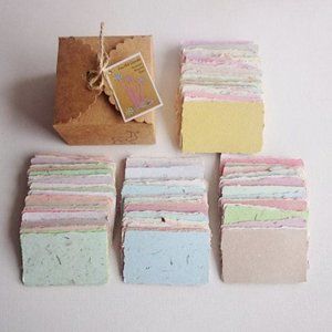 50 sheets of recycled paper in the color of your choice